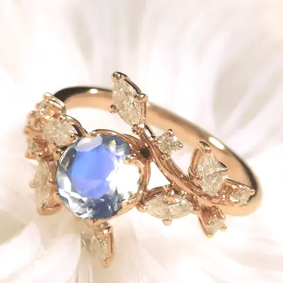 yellow gold rainbow moonstone