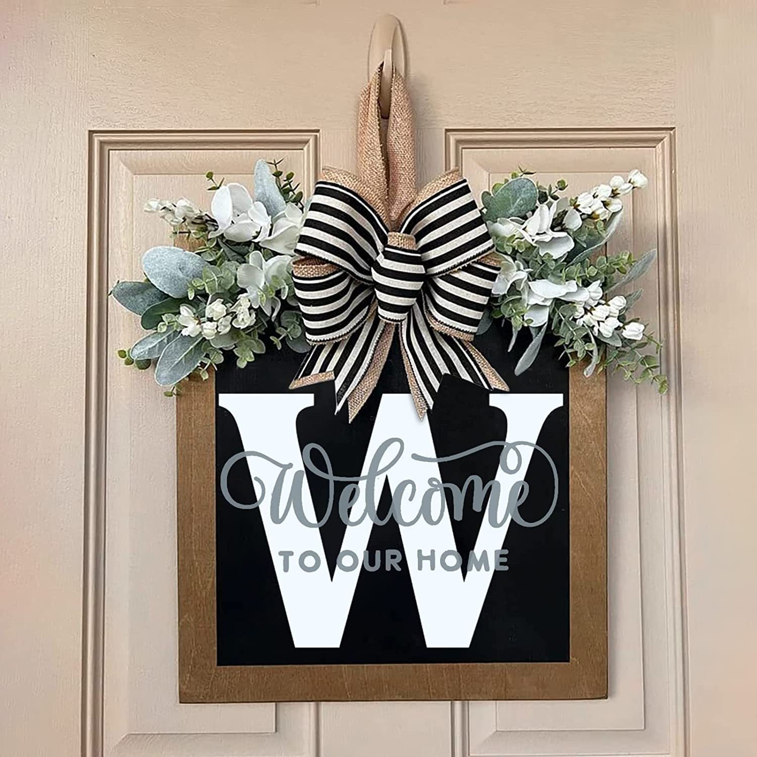 ✨26 Initial Last Name Front Door Wreath-EchoDecor