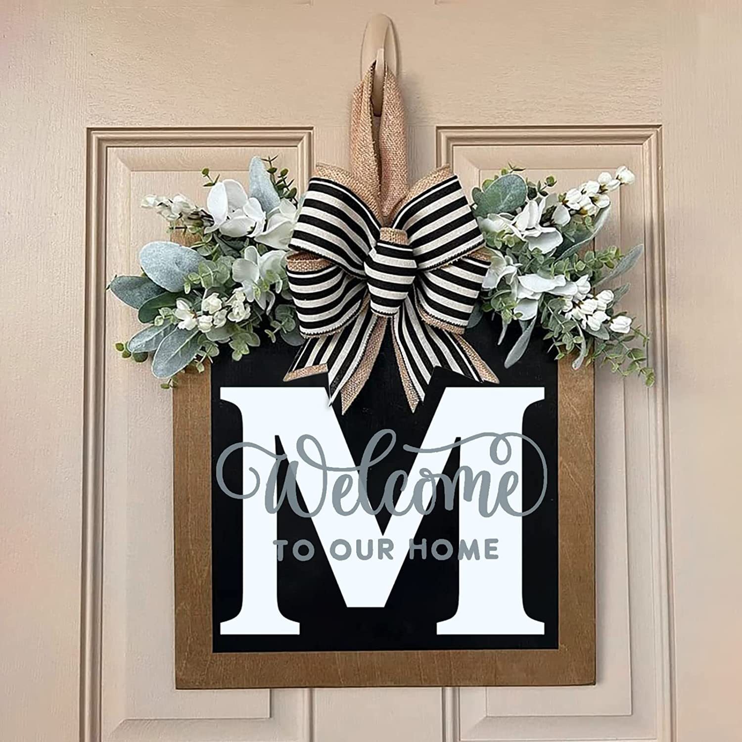 ✨26 Initial Last Name Front Door Wreath-EchoDecor