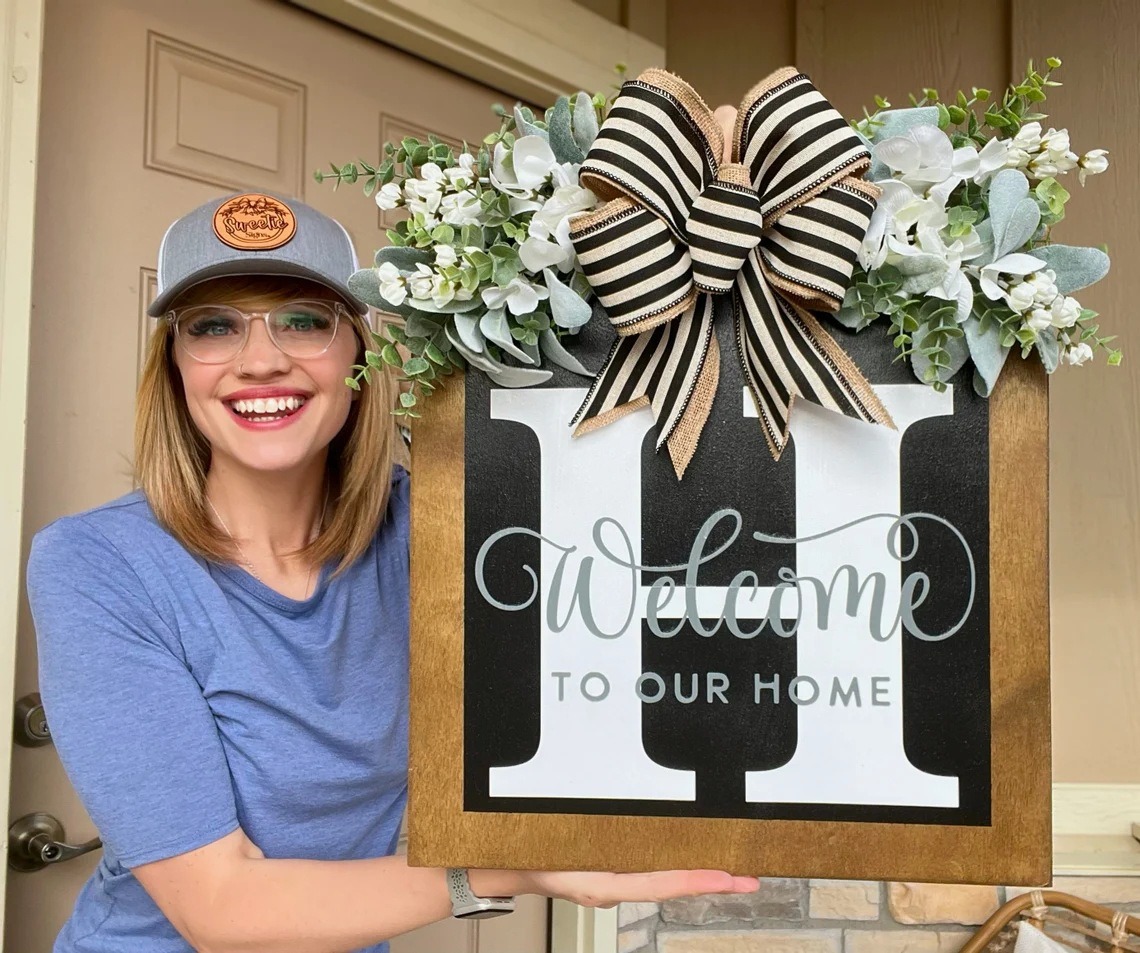 ✨26 Initial Last Name Front Door Wreath-EchoDecor