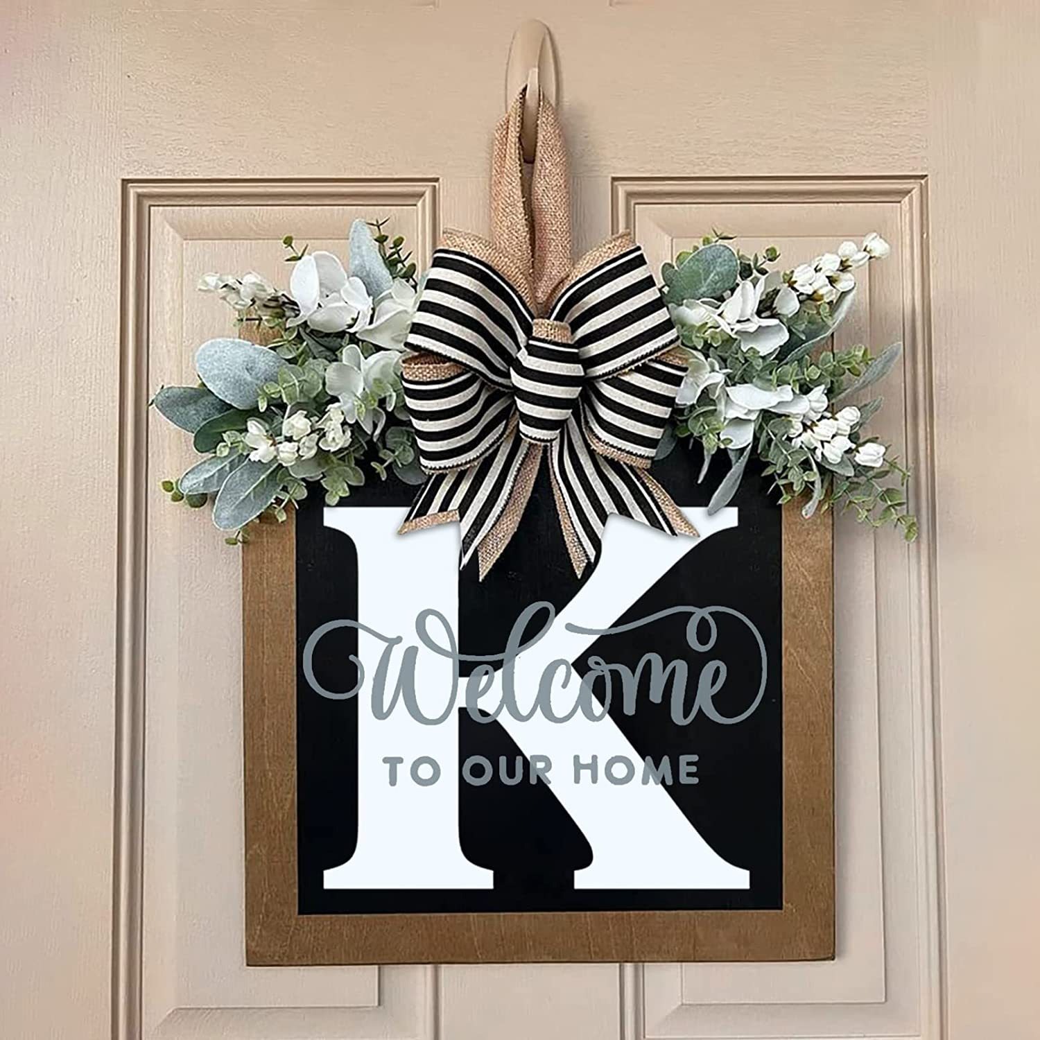 ✨26 Initial Last Name Front Door Wreath-EchoDecor