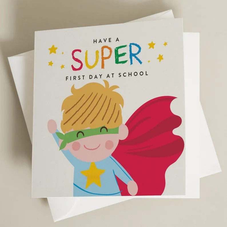 🏫First Day Of School Good Luck Card❤️
