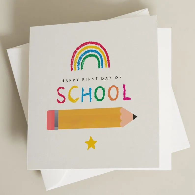 🏫First Day Of School Good Luck Card❤️