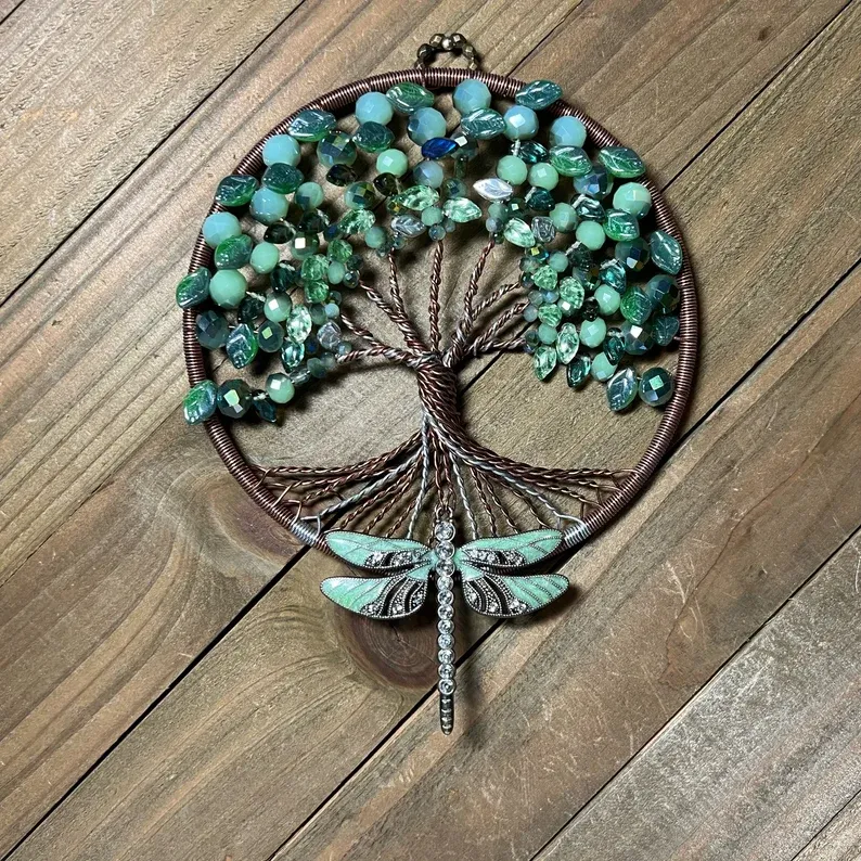 💝Mother's Day Gift--💝DRAGONFLY TREE OF LIFE WALL HANGING
