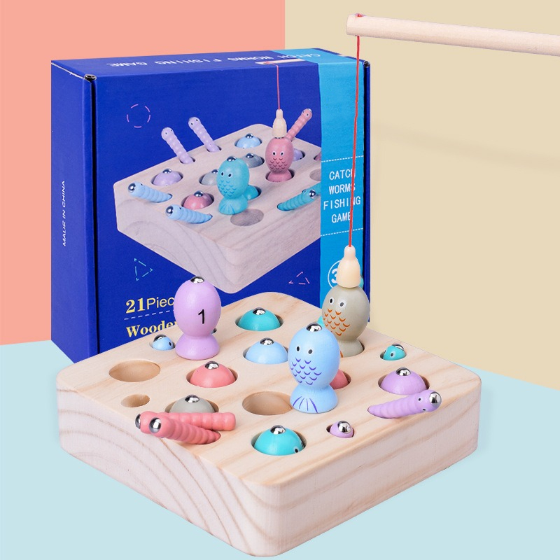 🎣Wooden Magnetic Fishing Game🎁