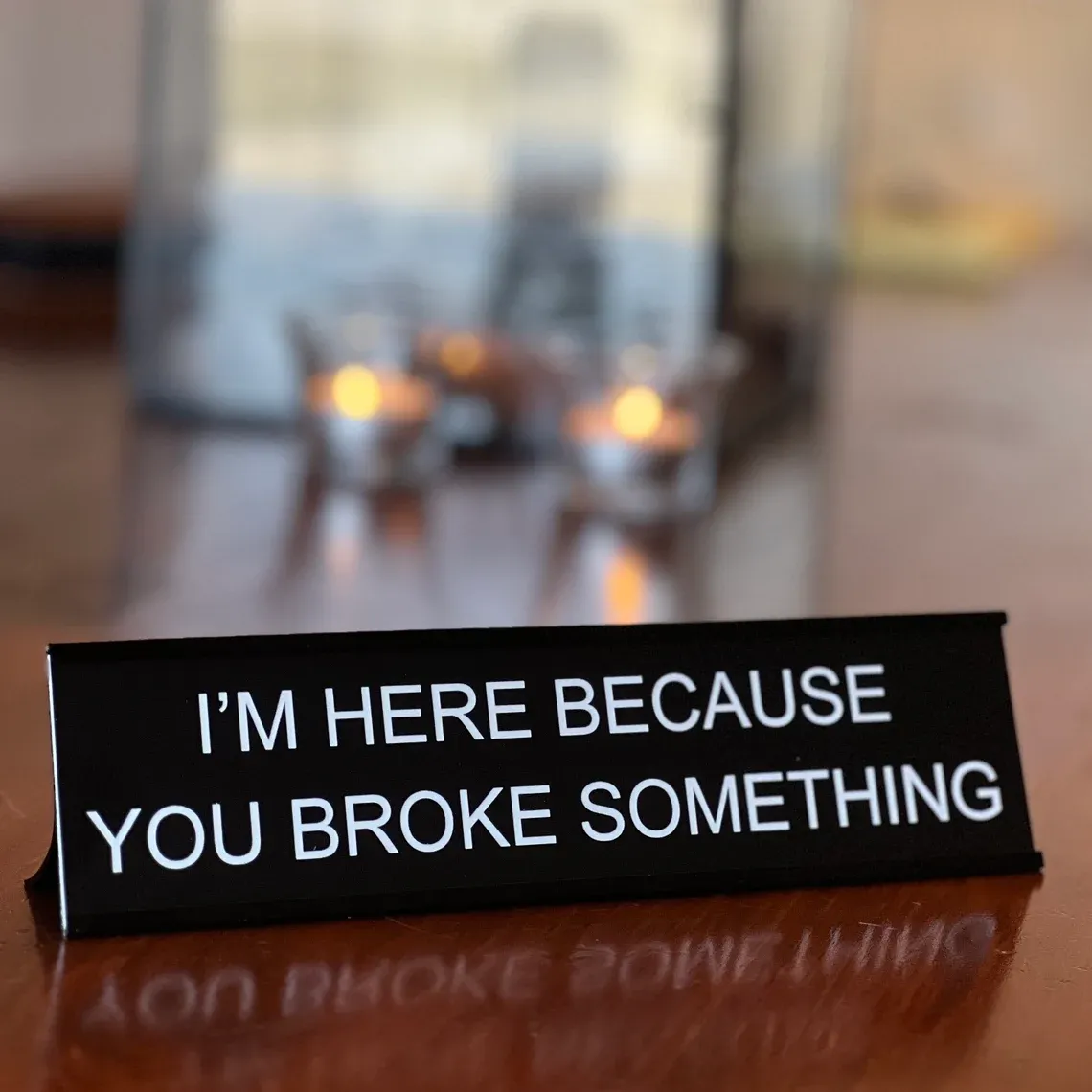 Funny Desk Plate Office Decor