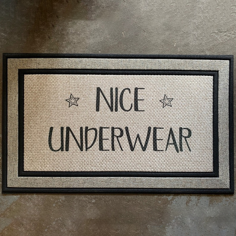 Come Back With A Warrant - Funny Door Mat🤣