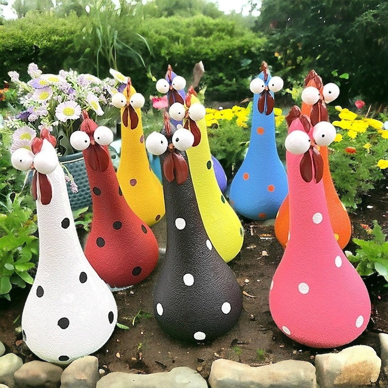 Silly Chicken Garden Ornament