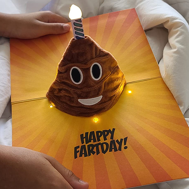Plays & Sings Poo Plush Happy Birthday Card