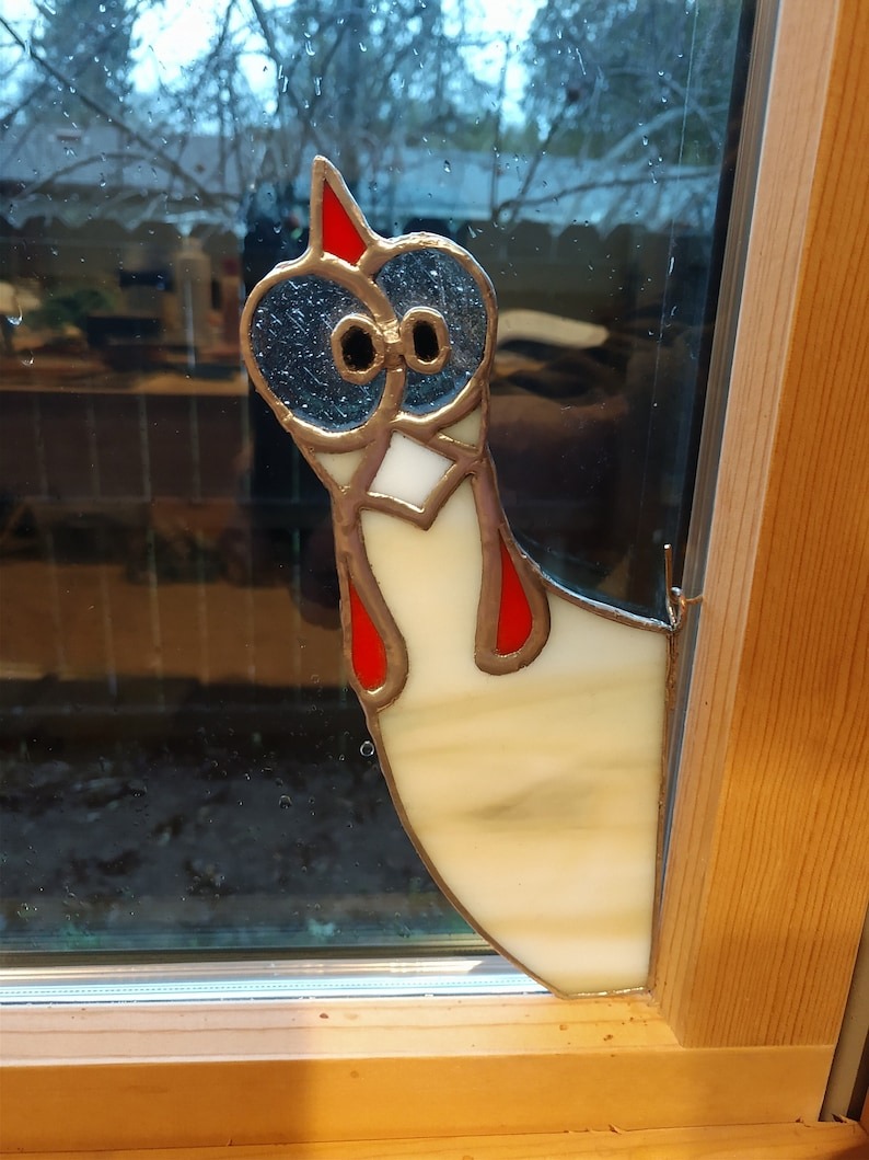 Funny Window Corner Decor - Peeping Rooster