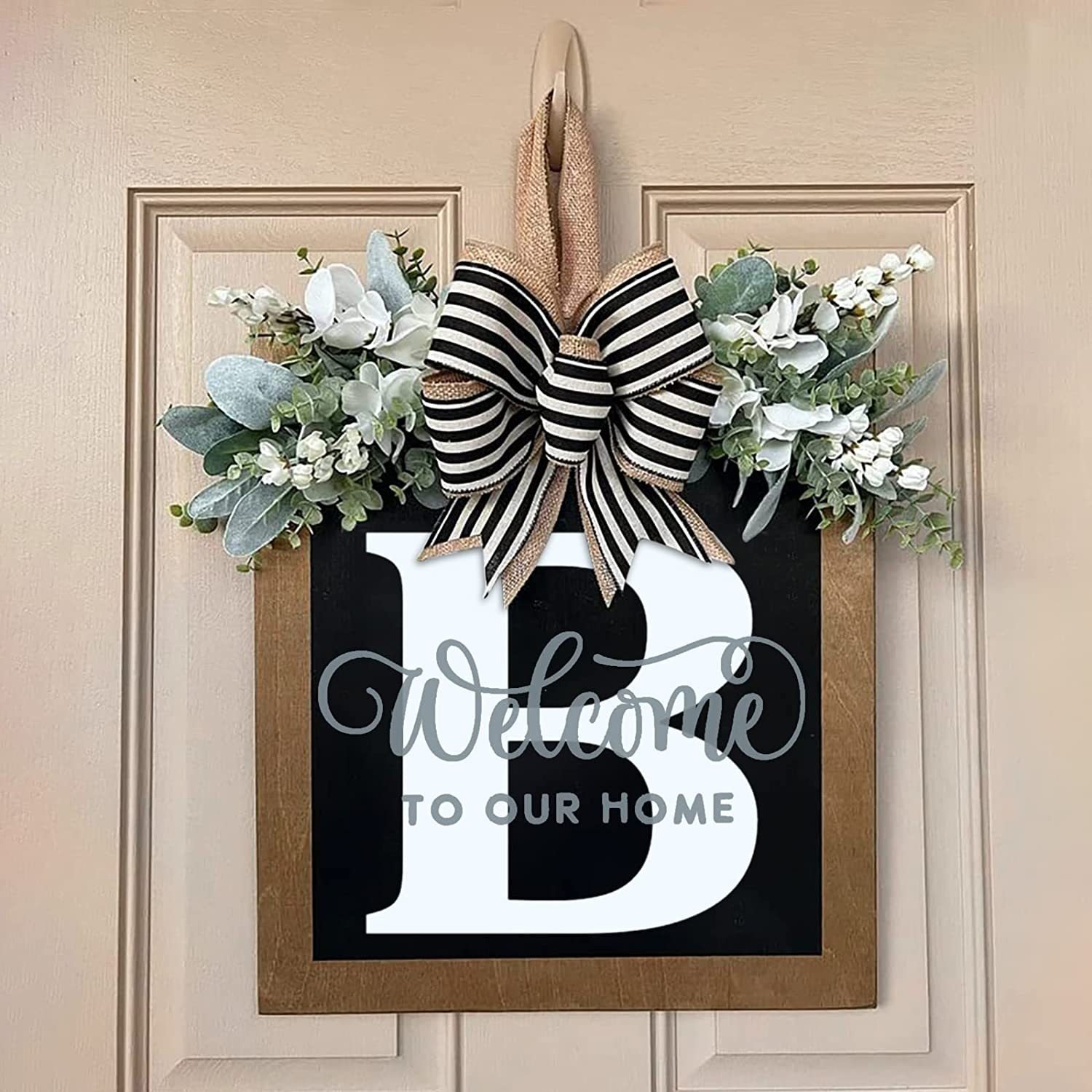 ✨26 Initial Last Name Front Door Wreath-EchoDecor