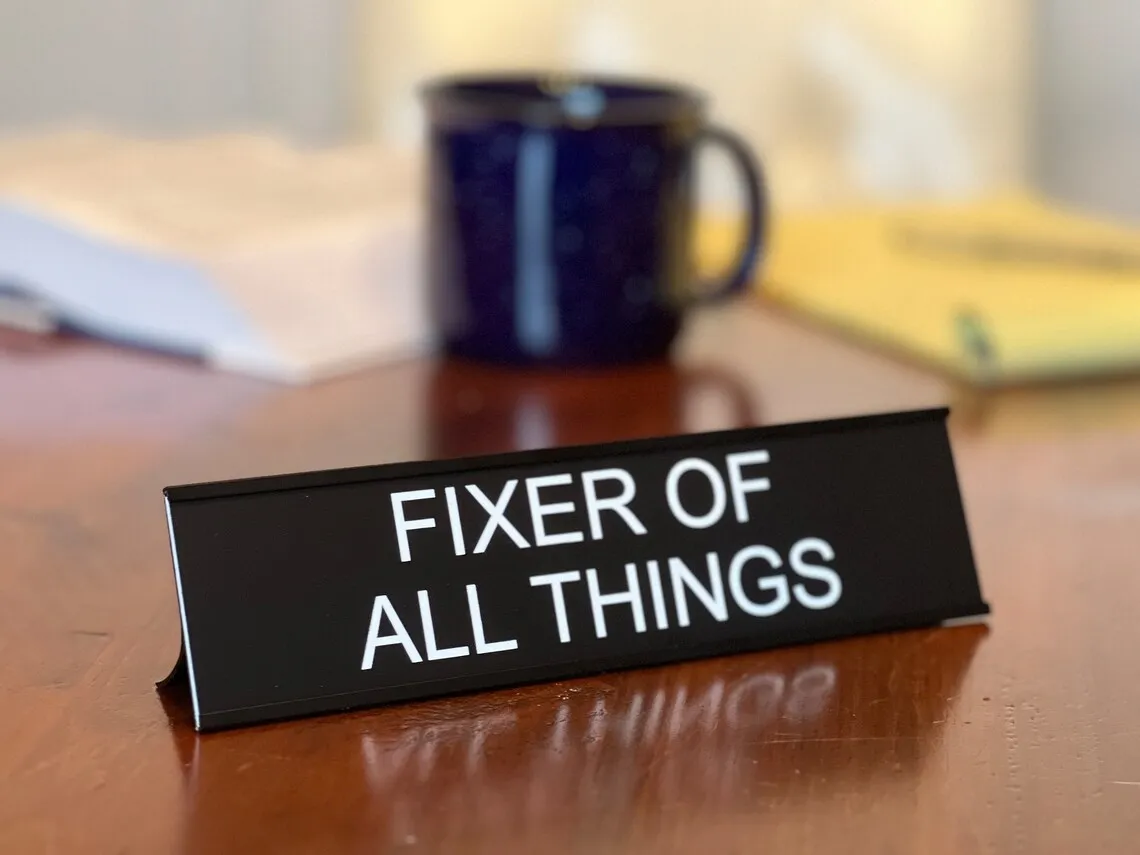 Funny Desk Plate Office Decor