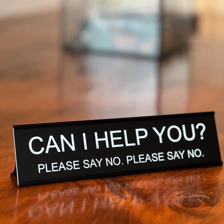 Funny Desk Plate Office Decor