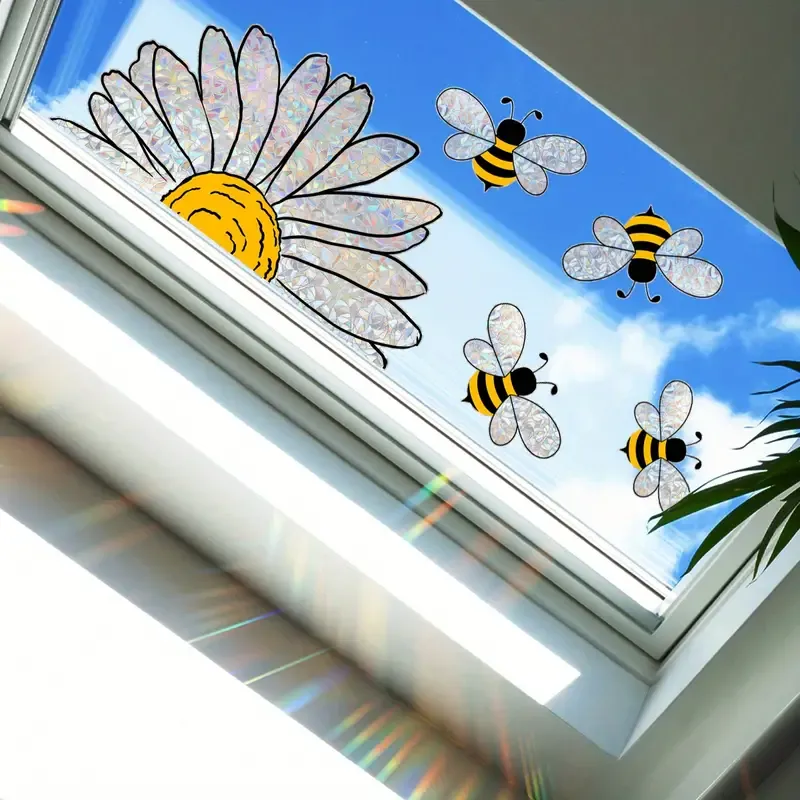 🐝🌻Adorable Bees Style Glass Sticker