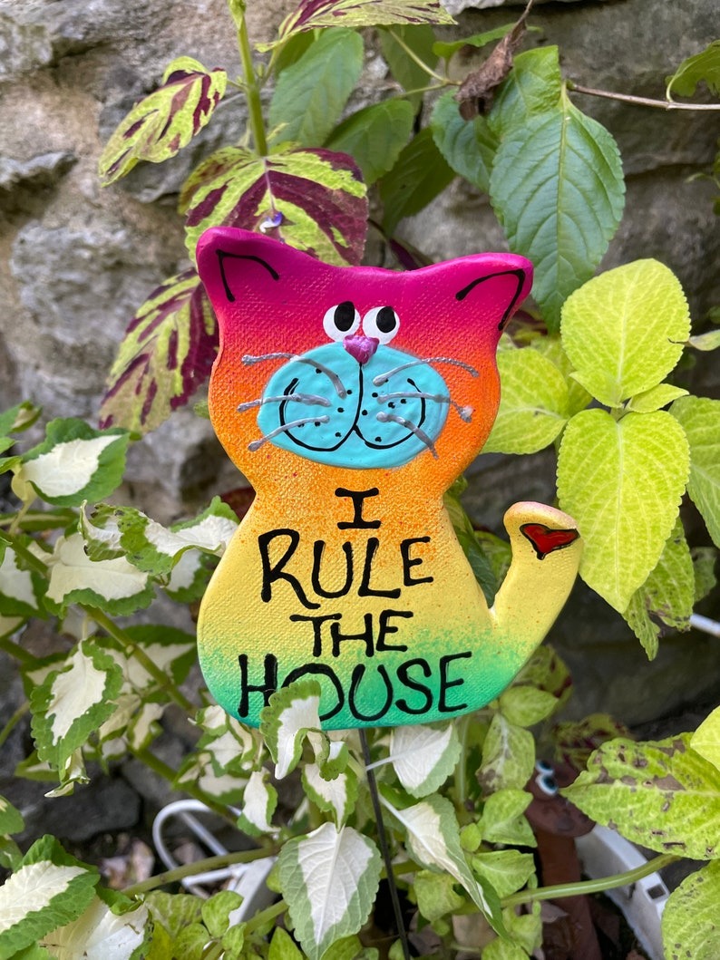 I Rule The House-Cat Garden Stake