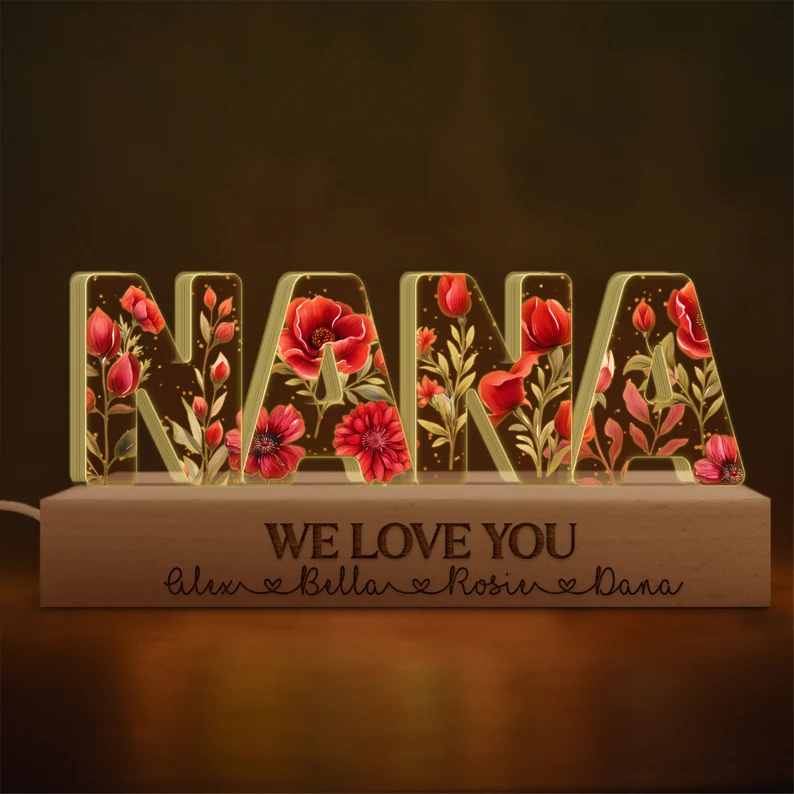 ❤️Mother's Day Specials - 49% OFF🎁🌸Floral Resin Night Light