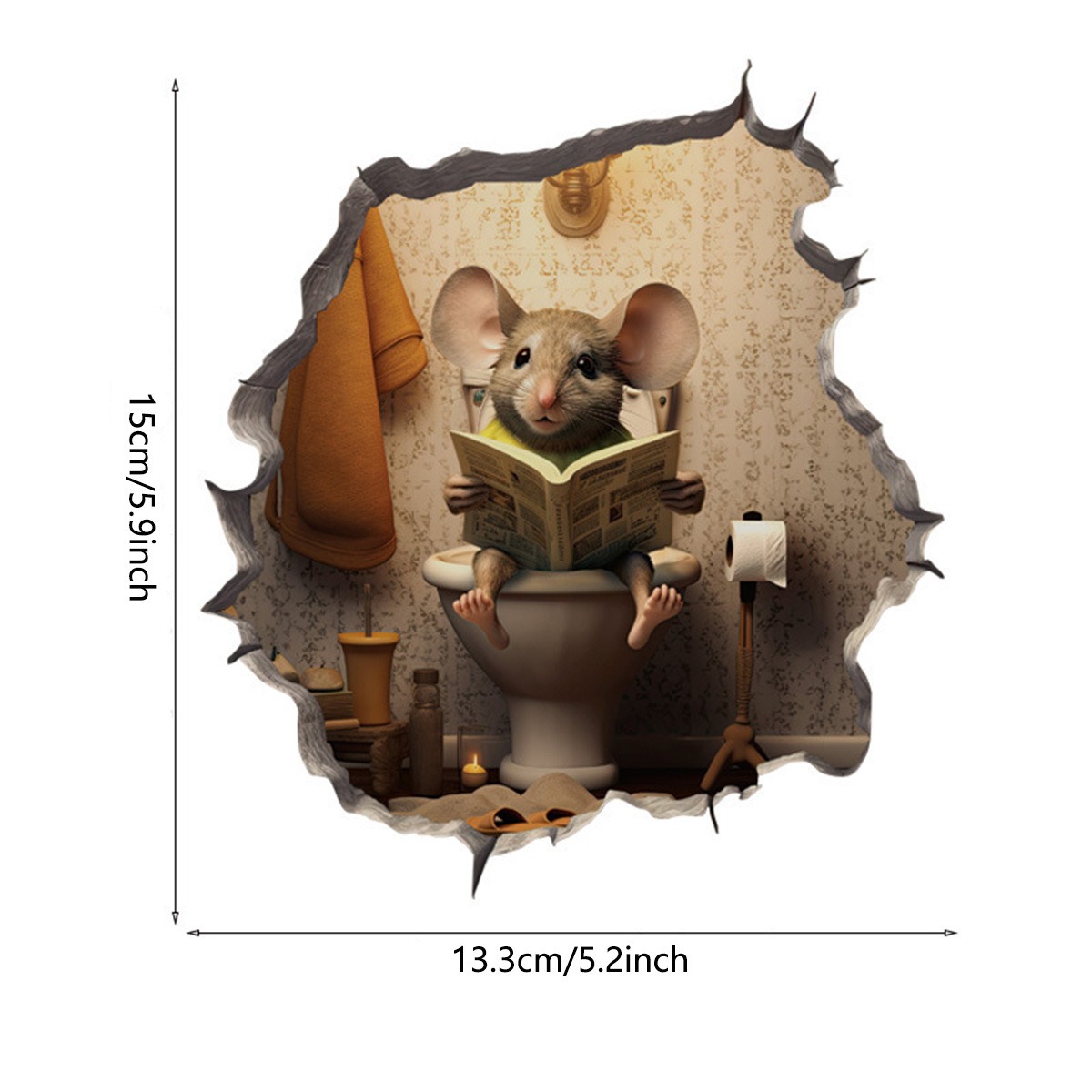 👻Mouse Hole 3D Wall Sticker