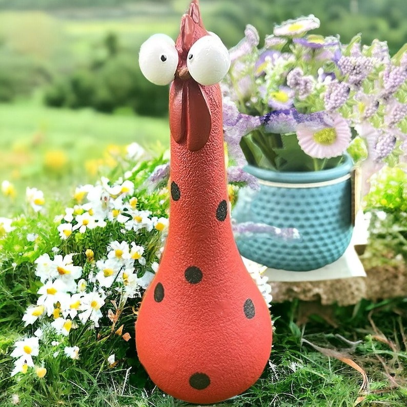 Silly Chicken Garden Ornament