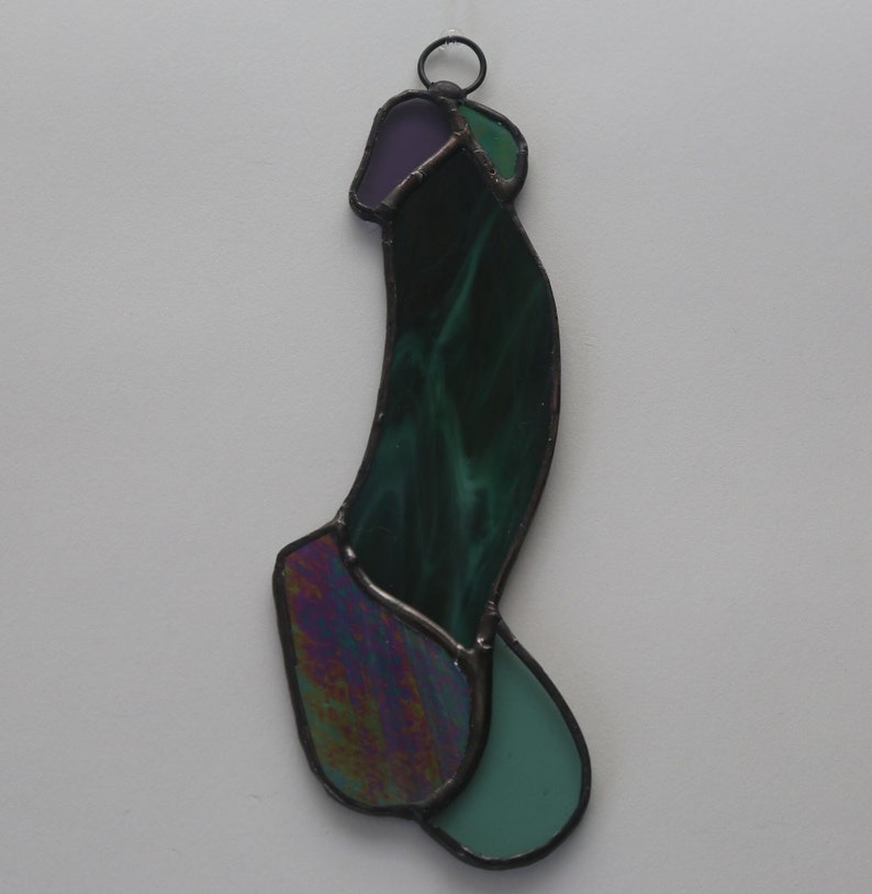 🤪Funny Stained Glass Penis Suncatcher