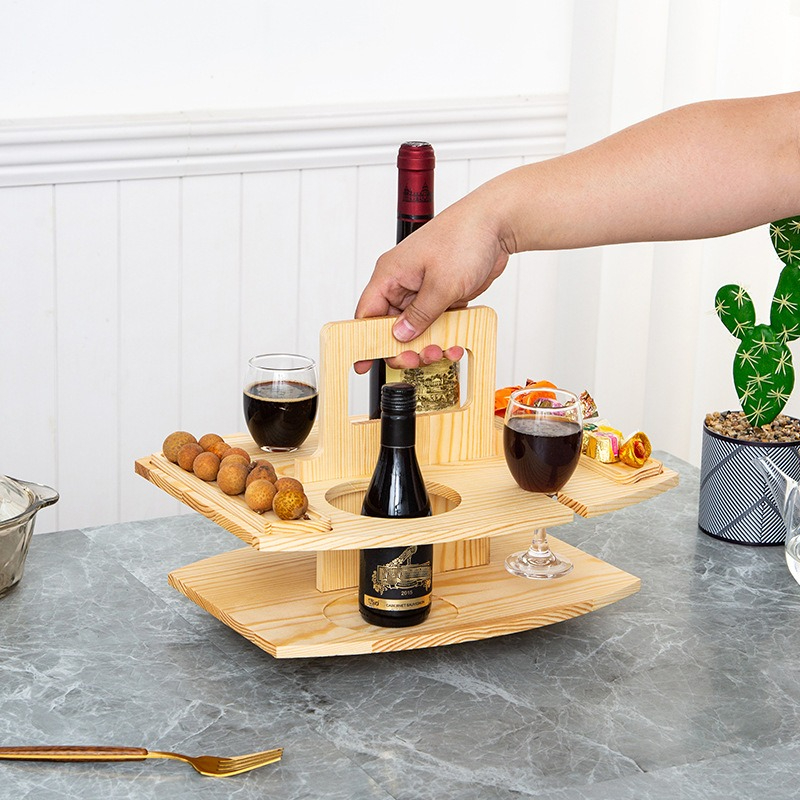 🍻Portable wine rack outdoor picnic table
