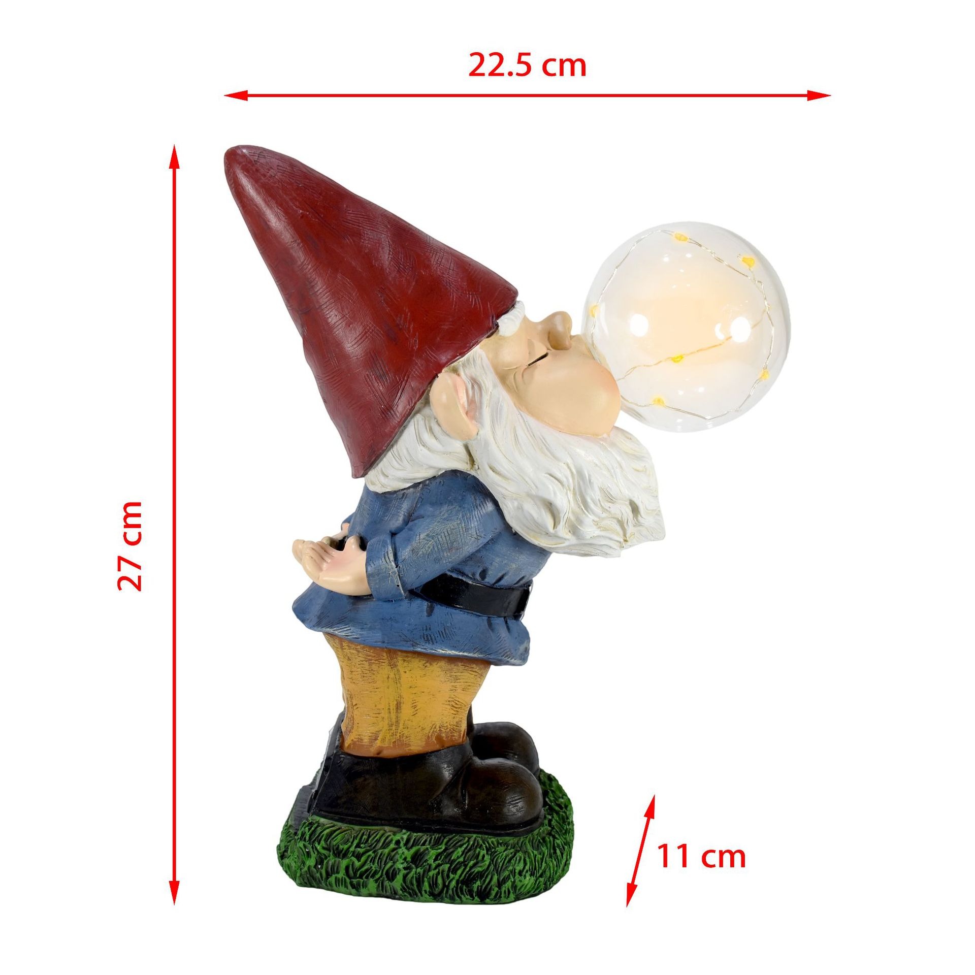 Hilarious Gnome Blowing A Bubble Garden Statue