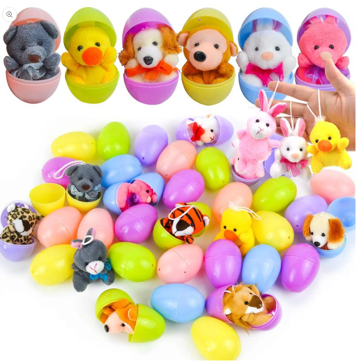Pre-filled Easter Eggs with Stuffed Animal Toys
