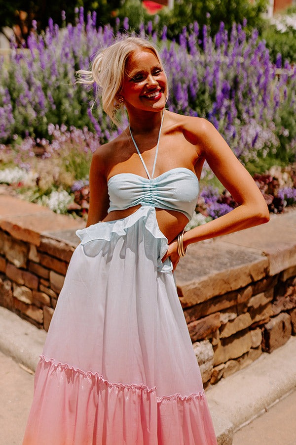 Gradient Cut Out Dress