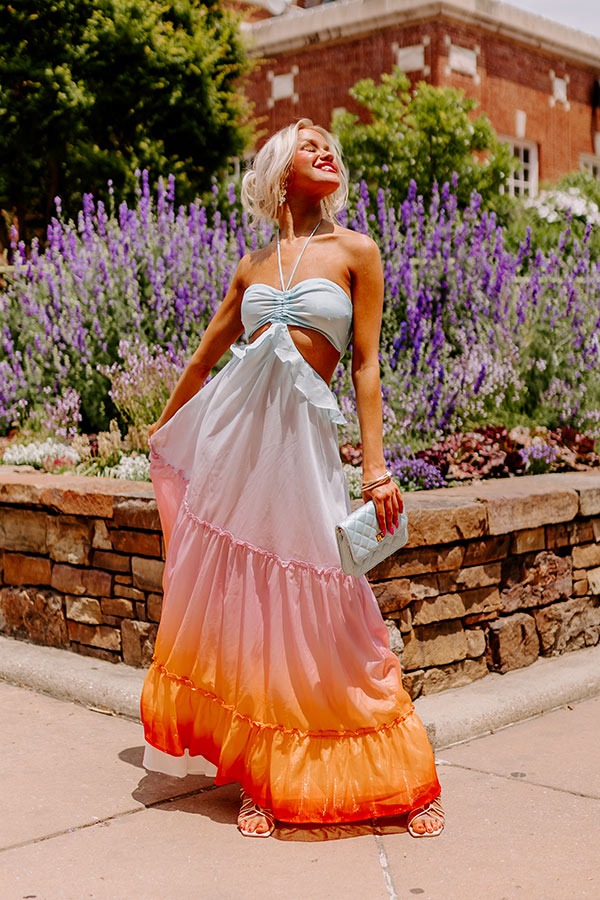 Gradient Cut Out Dress