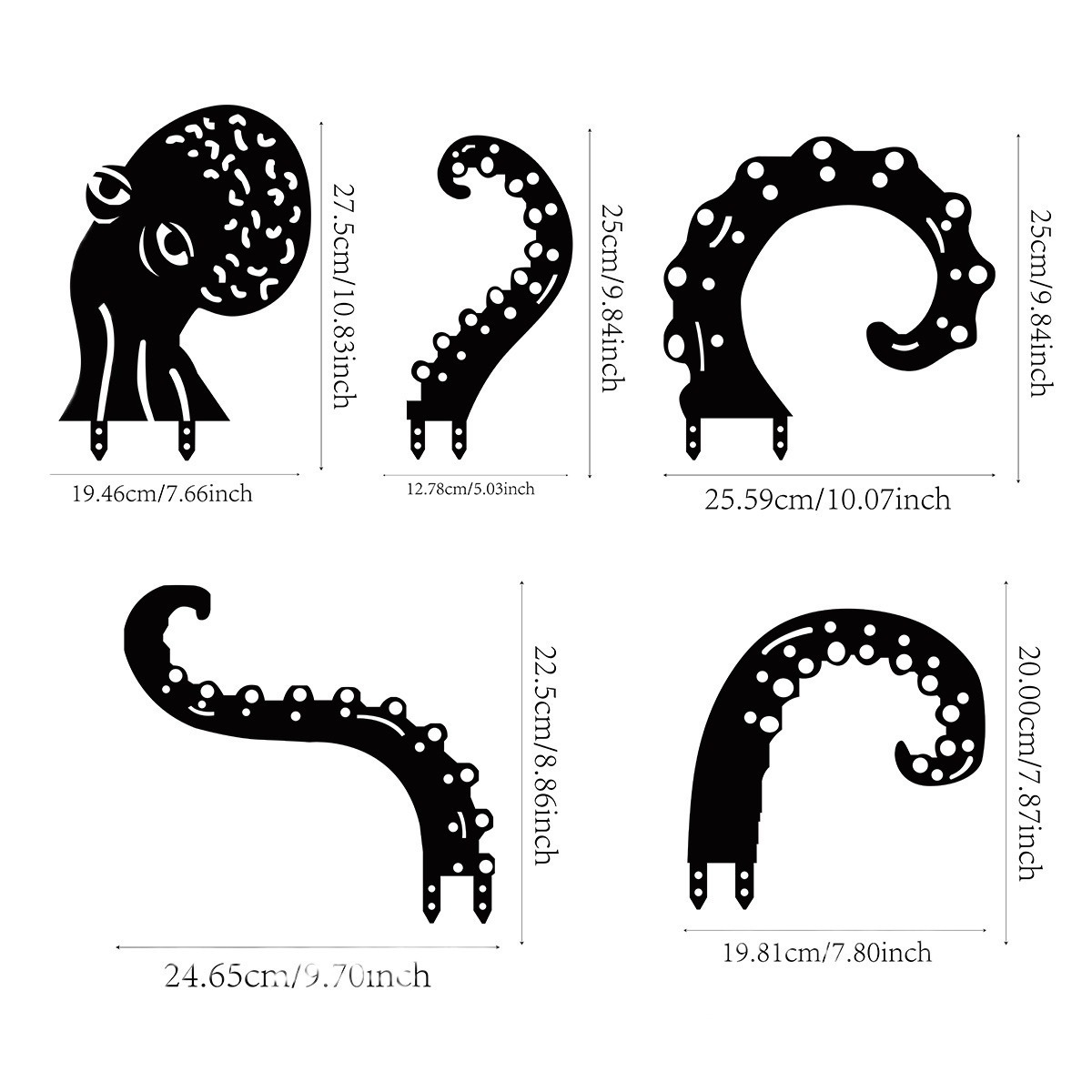 🐙Iron Octopus Brother Silhouette Metal Ground Insert