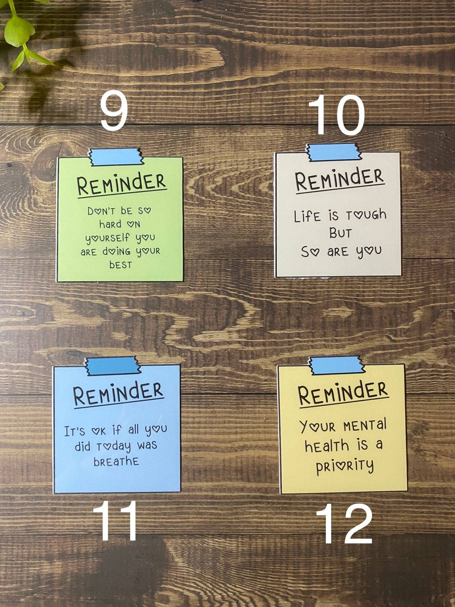 Mental health sticky note stickers