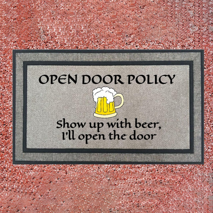 Come Back With A Warrant - Funny Door Mat🤣