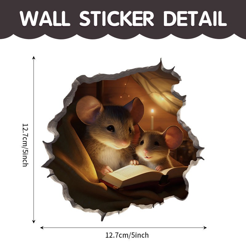 👻Mouse Hole 3D Wall Sticker