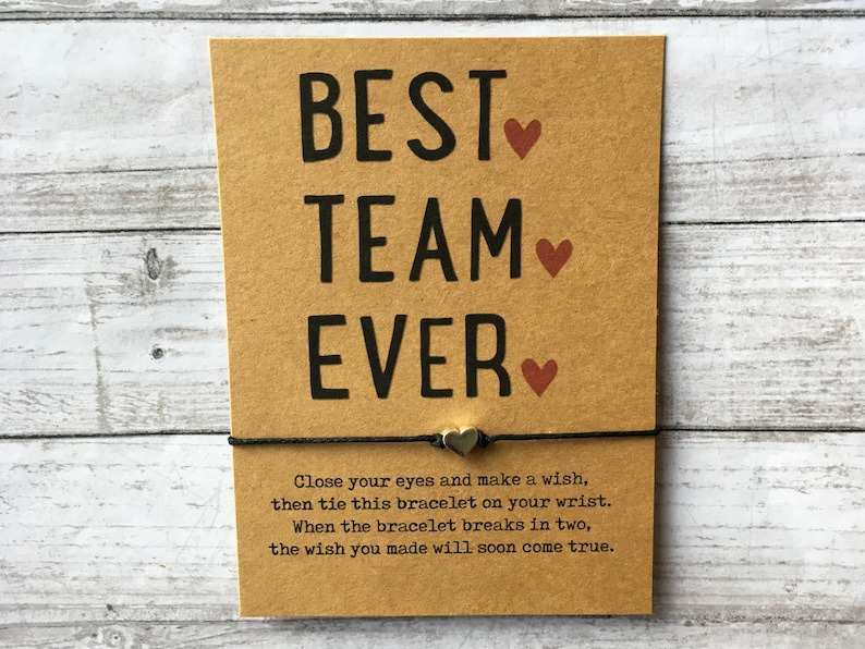 Team Bracelet Gifts - "Teamwork makes the Dream Work"