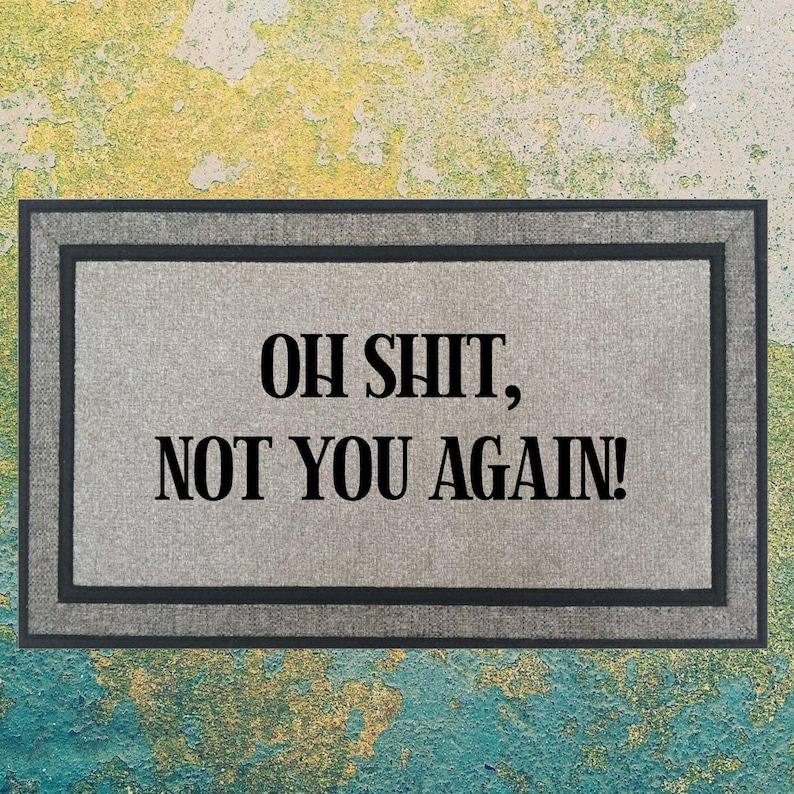 Come Back With A Warrant - Funny Door Mat🤣