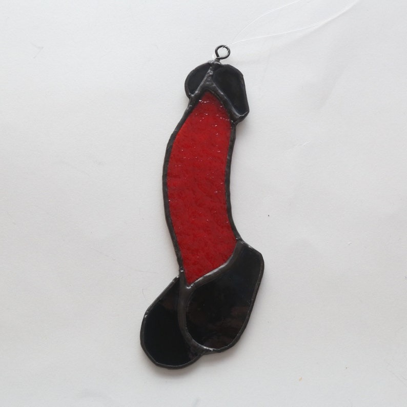 🤪Funny Stained Glass Penis Suncatcher