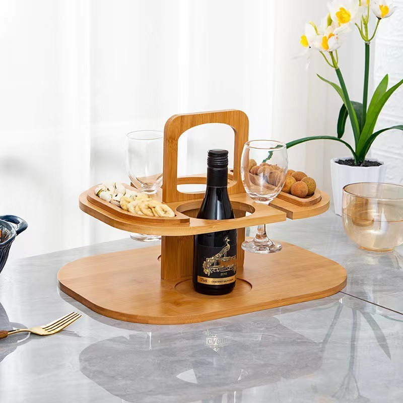 🍻Portable wine rack outdoor picnic table