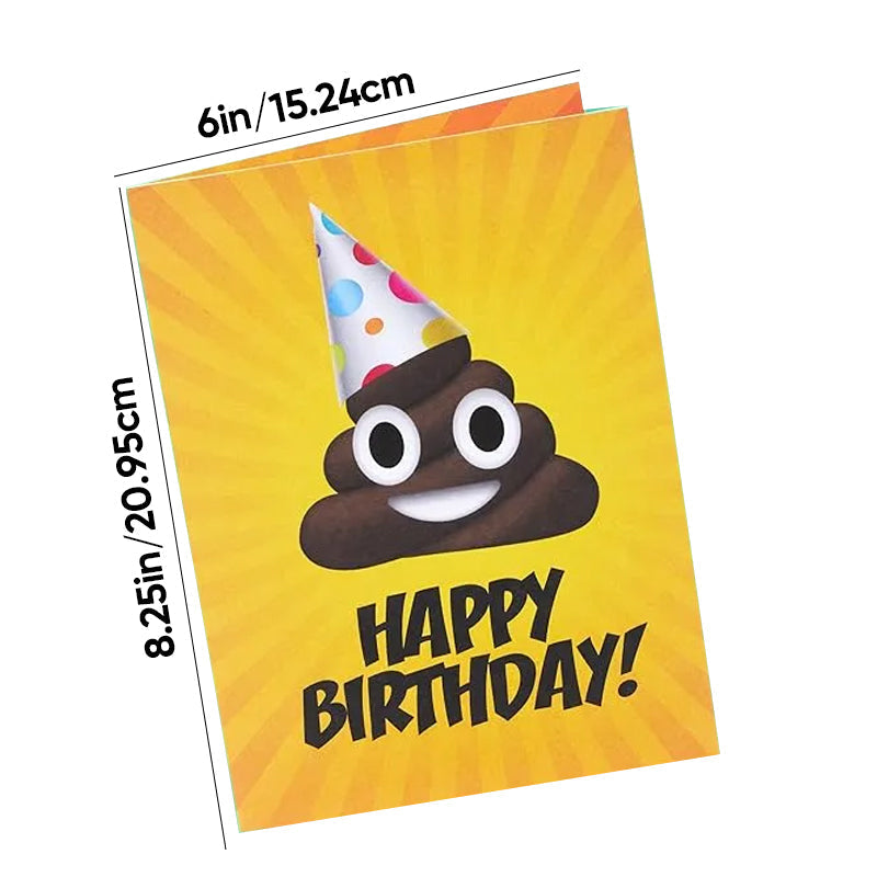 Plays & Sings Poo Plush Happy Birthday Card