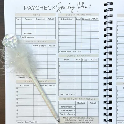 Undated 12 Month Budget Planner