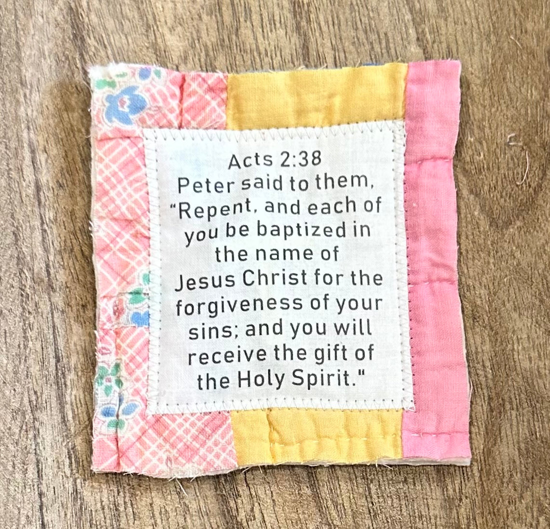 Prayer Quilt with cross inside