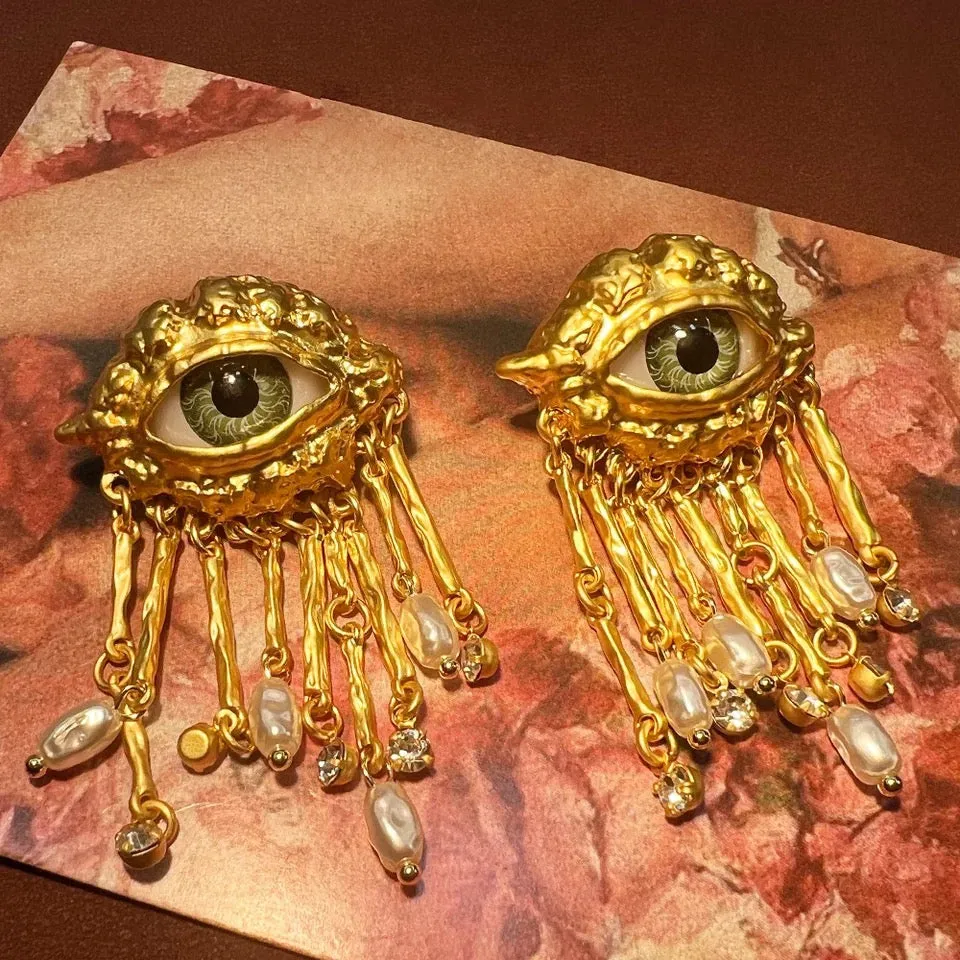 Rare Eyeball Tassel Earrings
