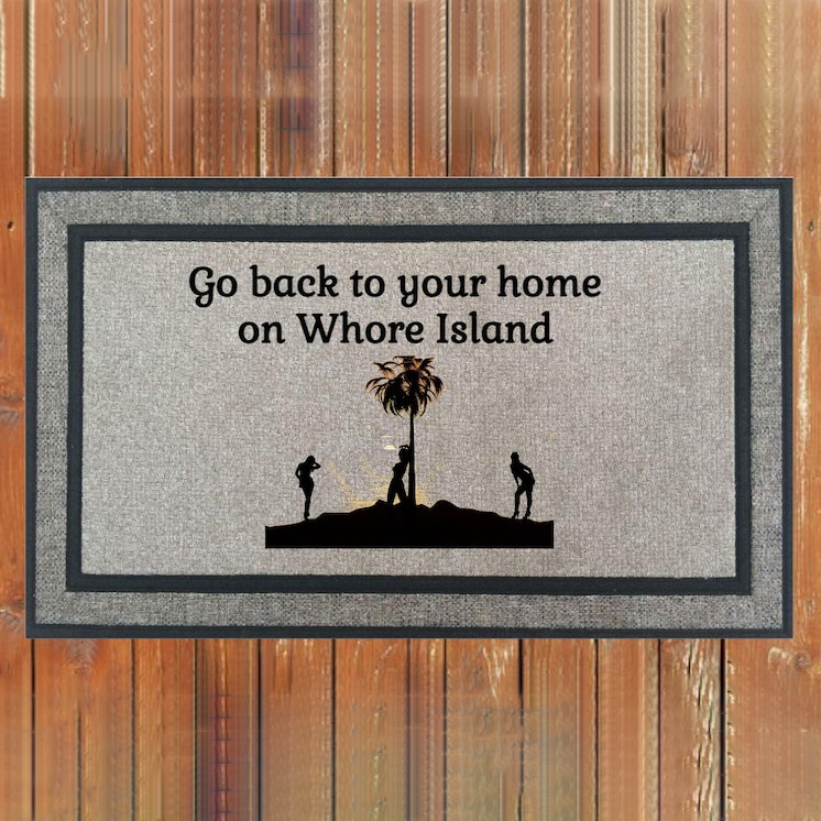 Come Back With A Warrant - Funny Door Mat🤣