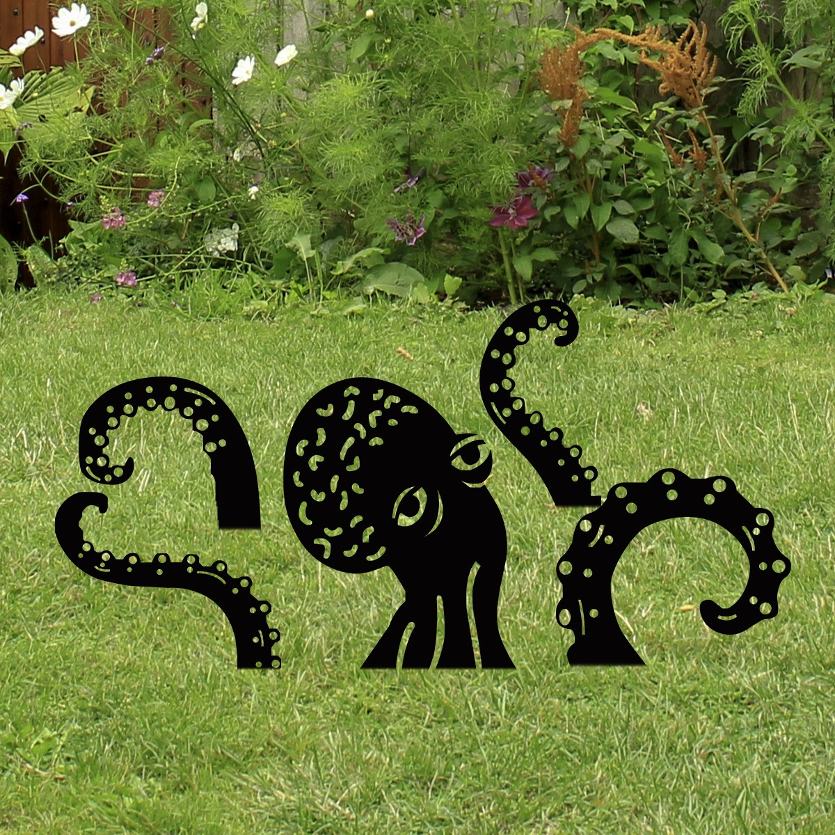 🐙Iron Octopus Brother Silhouette Metal Ground Insert