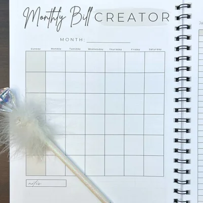 Undated 12 Month Budget Planner