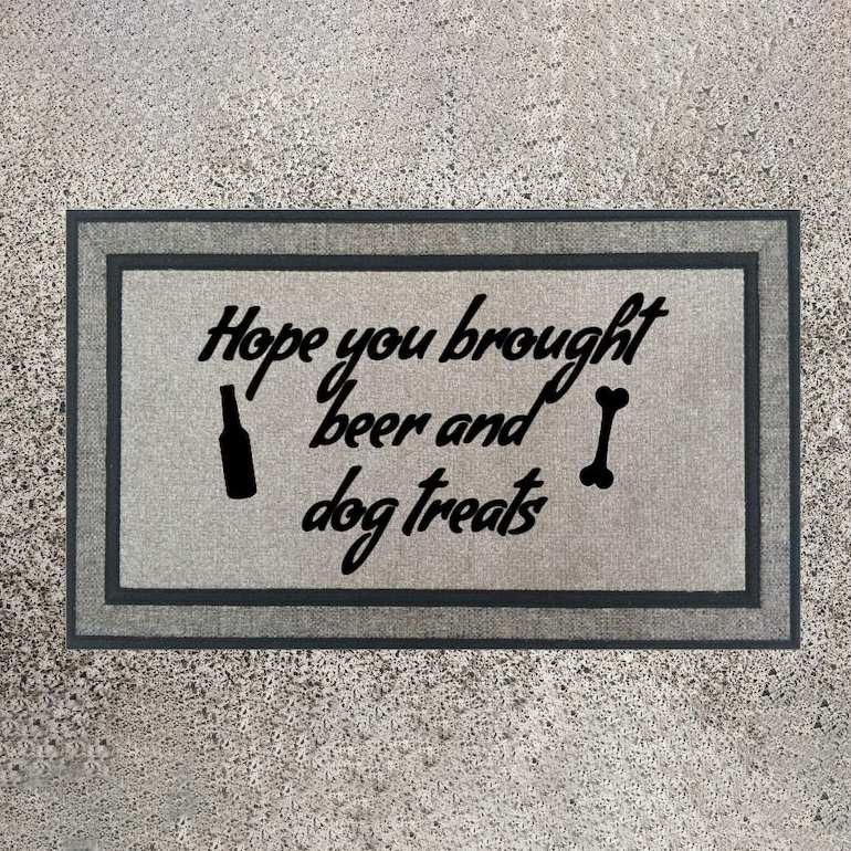 Come Back With A Warrant - Funny Door Mat🤣