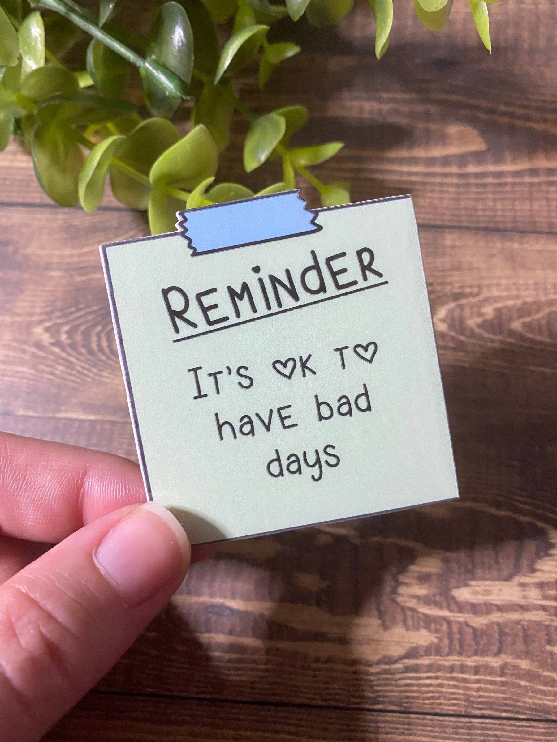 Mental health sticky note stickers