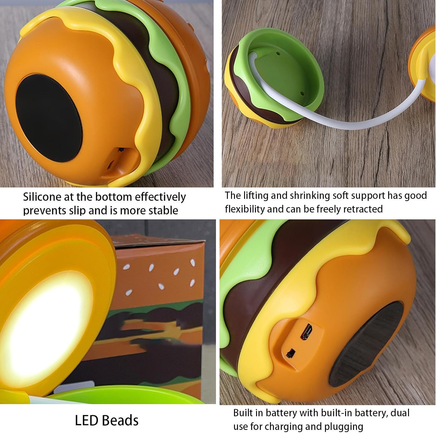 🍔Burger Expandable and Collapsible Fun Lamp