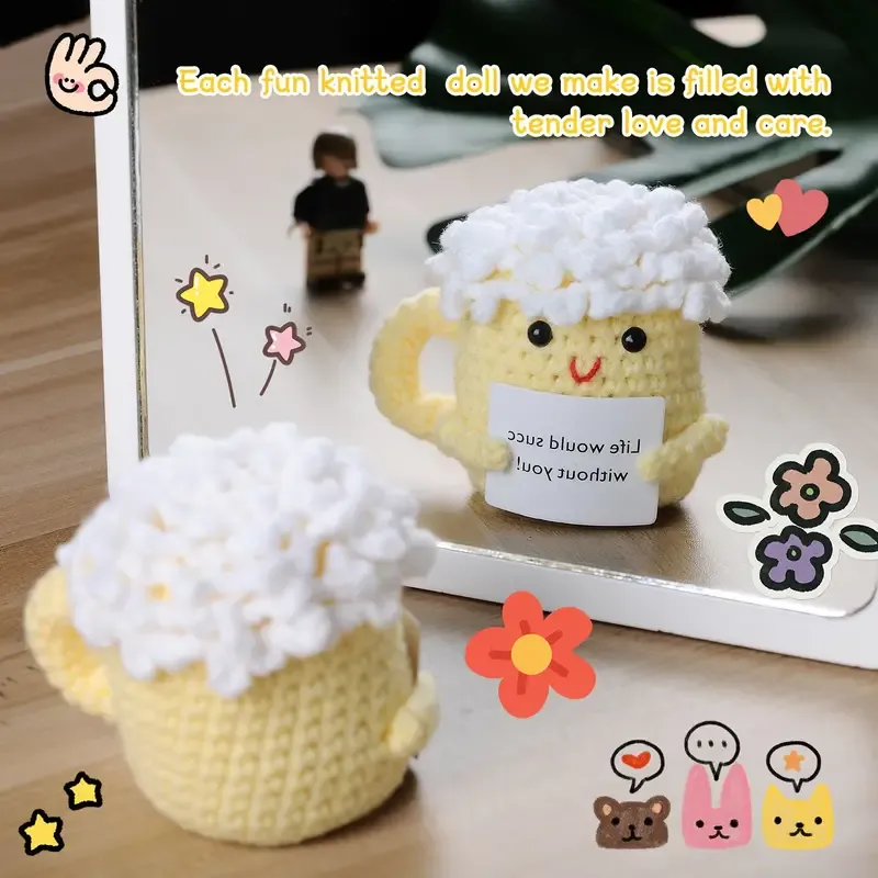 🍺Handmade Beer Mug Decoration Doll-Life Would Succ Without You!
