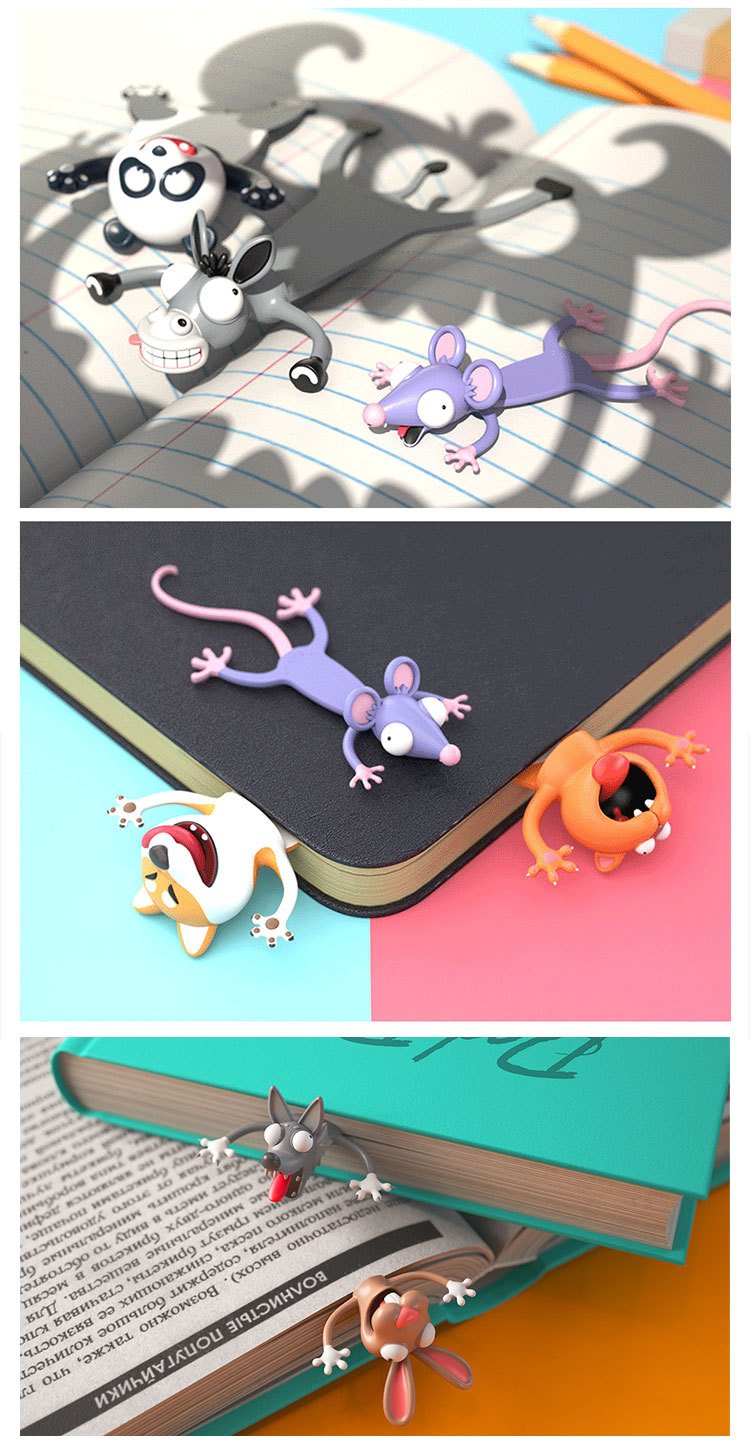 🔥3D WACKY BOOKMARK - MORE FUN READING