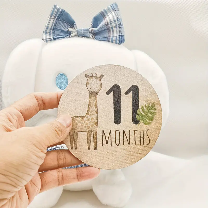 Baby Wooden Monthly Milestone Cards