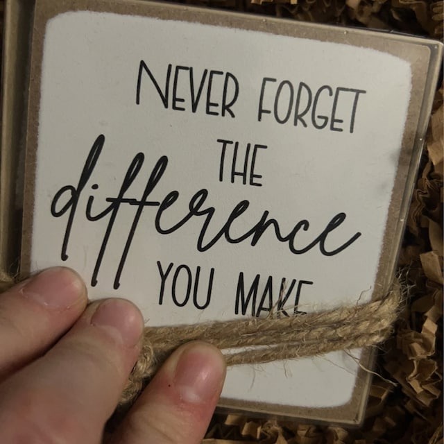 Thank you gift desk decor